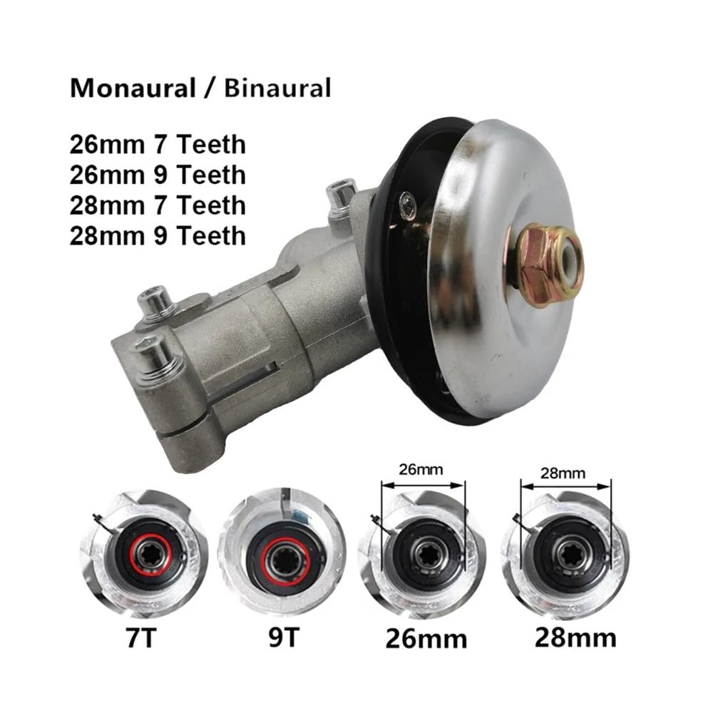 Cabezal De Engranajes For Desbrozadora De 26/28 Mm, 7/9 Dientes, Caja De Engranajes, Desbrozadora(28mm 7T)
