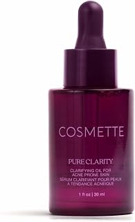 Cosmette Pure Clarity Oil Balancing Acne Treatment (1 Fl Oz) | For Acne-Prone & Oily Skin Types, Targets Active Breakouts, Regulates Excess Oil, Decongests Pores, Gentle on Skin