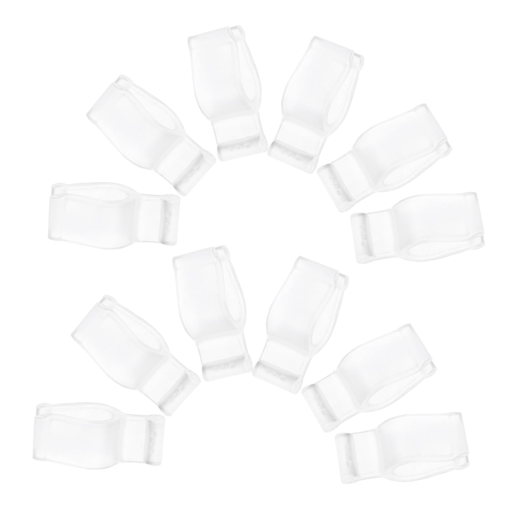 YARDWE ポンプ ストッパー 30個セット 誤作動防止 クリップ ロック 漏れ防止 シャンプーボトル クレンジングオイル ディスペンサー 旅行 移動 引っ越し 留め具 (透明/対応軸径 約8mm)