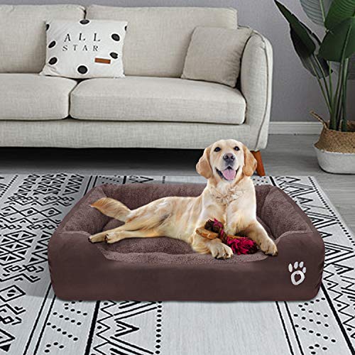 PUPPBUDD Dog Beds for Medium Dogs, Rectangle Washable Dog Bed Comfortable and Breathable Pet Sofa Warming Orthopedic Dog… - Image 5