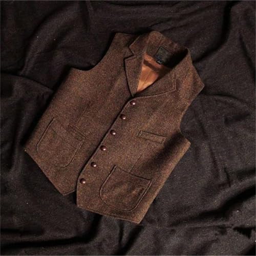 Men's Steampunk Wool Tweed Vest - Slim Formal Jacket Victorian Style2