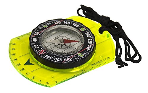 Brújula UST Hi Vis Waypoint con lupa y placa fluorescente miniatura 2