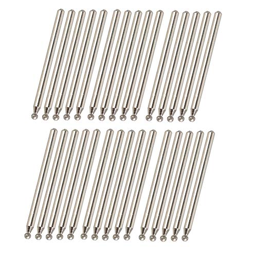 BQLZR 45x2,5x3mm Lot de 30 fraises rotatives en argent à pointe sphérique de 2,5 mm