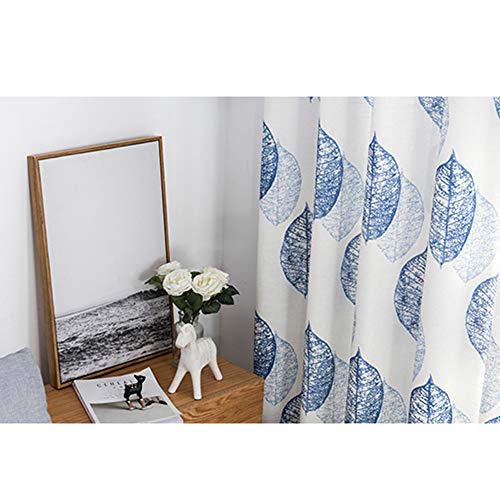 2 Panels Blackout Curtains Leaves Pattern Printed Curtain Pencil Pleat for Kids Bedroom Living Room Home Decoration,Curtain,W140xL270cm - Image 4