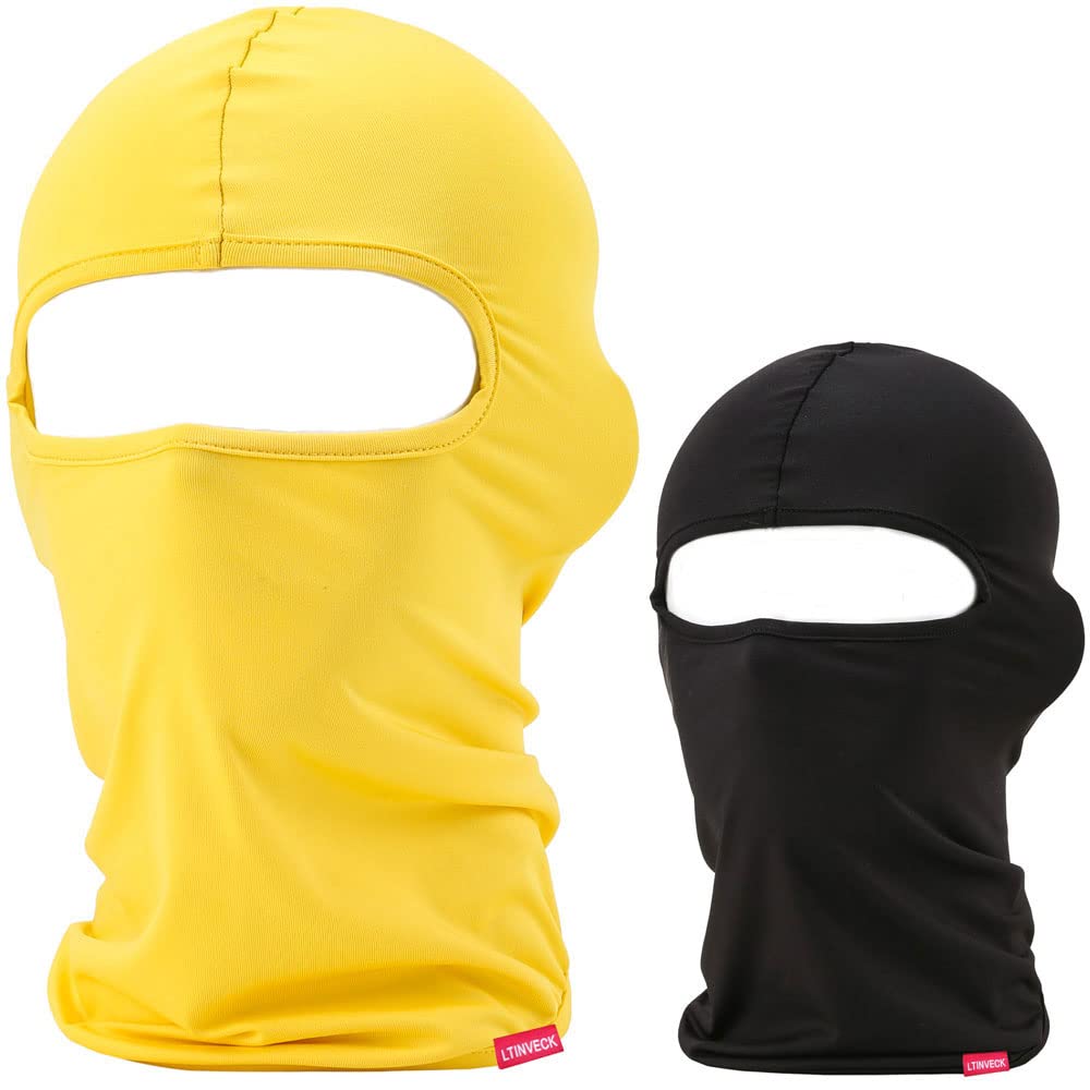 Balaclava Face Mask, 2 Pack Lightweight Motorcycle Black Warmer Ski Mask for Men Bandana
