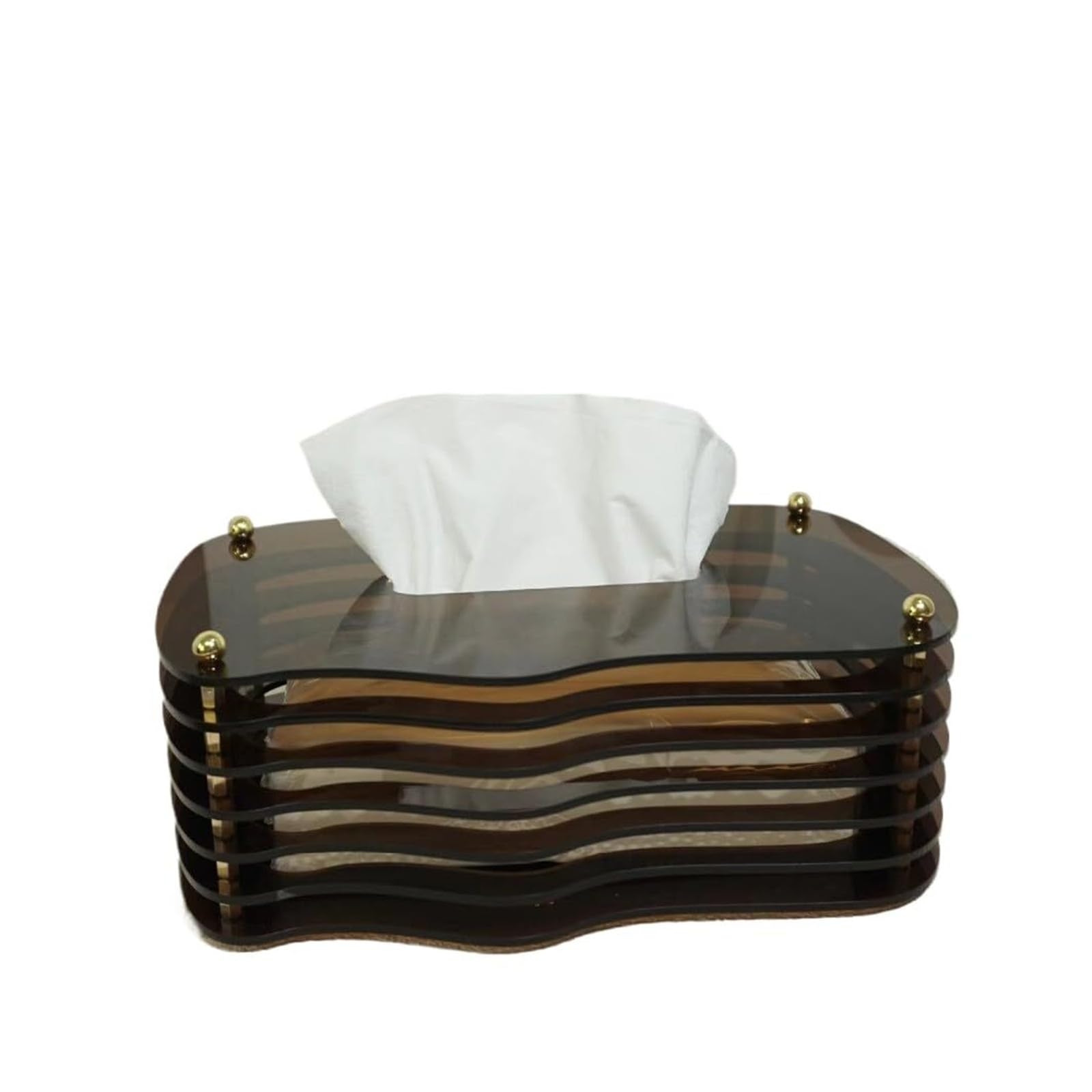 Tissue Dispenser Box Tissue Cover Holder Rectangular Box Dispenser Napkin Organizer Apartment Must Haves(Brown)
