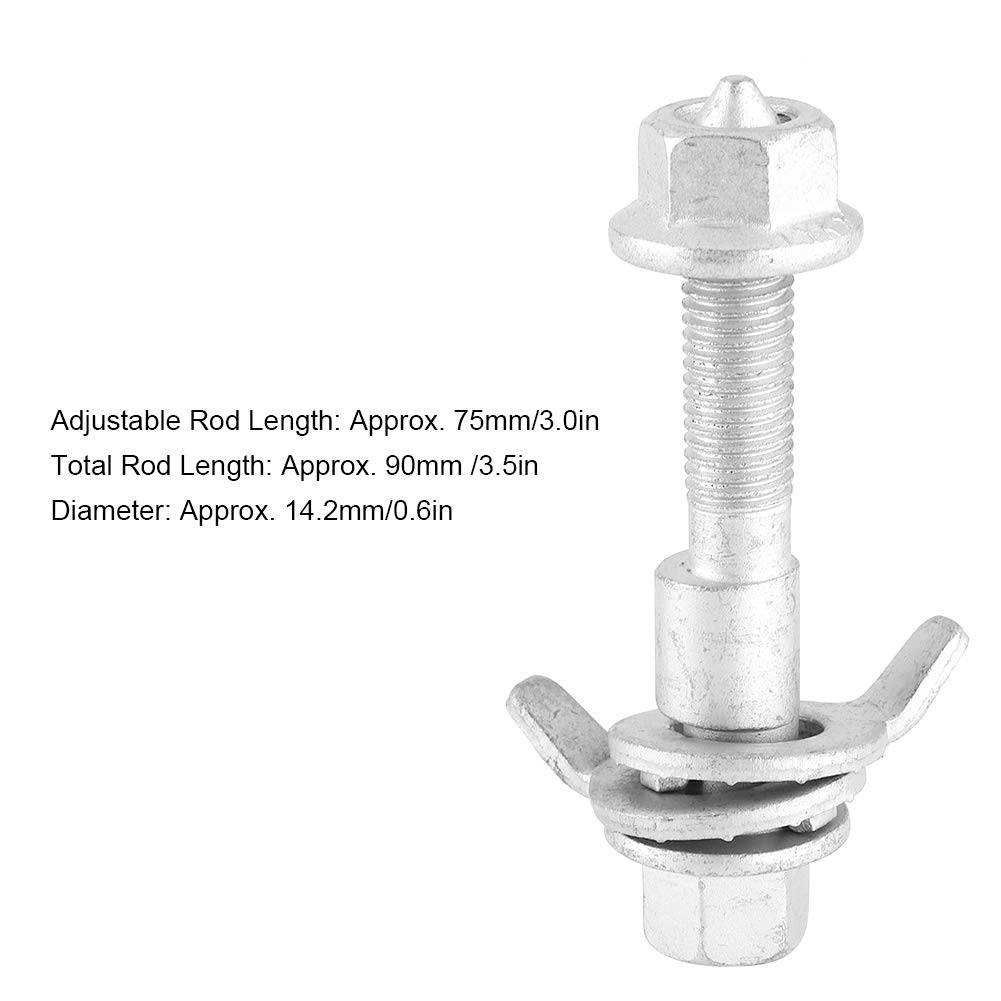 lvifloae 4Pcs Car Camber Bolt 4 Wheel Correction Alignment Adjustable Tool for Vehicles Front Left and Right Wheel 12.9 Hardness 14.2mm