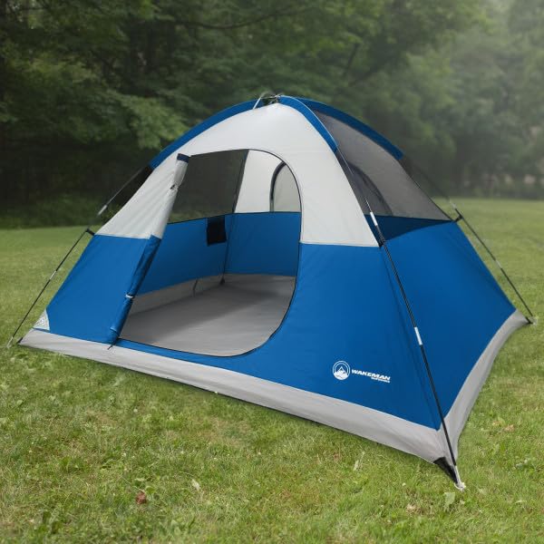 Carpa para camping para 4 personas con cubierta y bolsa miniatura 5