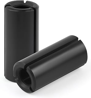 Newdeli 2Pcs Router Collet Reduction Sleeve - 1/2" to 1/4" A3 Carbon Steel Router Accessories, Fits Handheld/Tabletop Routers | Router Parts & Accessories for Woodworking Carving Milling