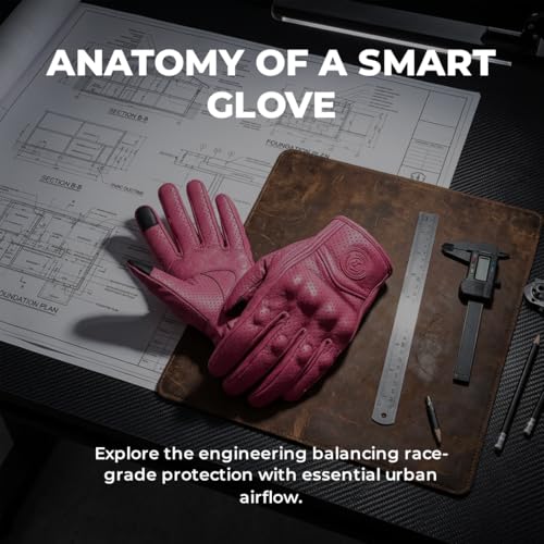 mjmoto Women's Perforated Gloves