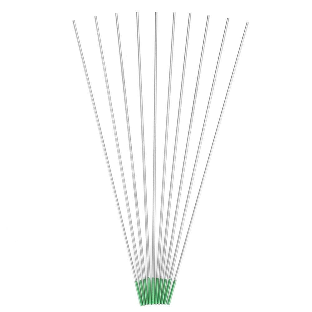 Reine Wolfram-Elektrodenstange Professionelle Grüne Spitze TIG Stick Für AC Schweißgerät WP (1.6mm*175mm) 10 Stücke Schweißelektrode Für Lichtbogenschweißen Schweißausrüstung