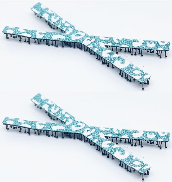 KAMIPITA Glitter Cross(X),Glittery material sparkling cutely) Non-marking Hair Clip, Hairpins