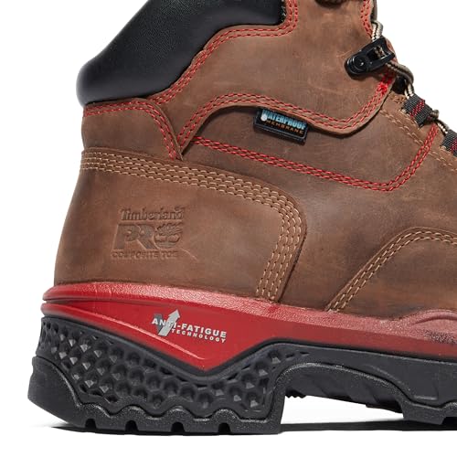Timberland PRO Men's Bosshog 6 Inch Composite Safety Toe Puncture Resistant Waterproof Industrial Work Boot, Brown/Red-2024 New, 10.5 by Timberland PRO - Used condition - Image 3