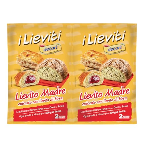 Decorì Lievito Madre Essiccato con Germe di Grano Antico Risciola – 80g (2x40g) – Per Pane, Pizza e Dolci (1 Pezzo)