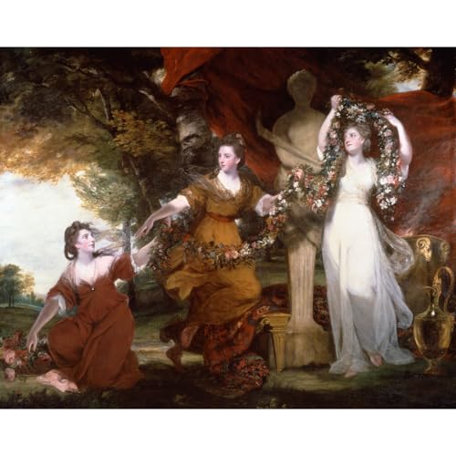 Impression giclée Sir Joshua Reynolds Trois dames adorant un terme d'hymen grande toile 101x127 cm