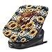 JOAIFO Car Seat Cover Baby Car Seat Sun Shade Cover - Highland Cow Leopard Sunflower Car Accessories Keep Your Baby's Carseat at a Cooler Temperature - Covers and Blocks Out Heat & Sun
