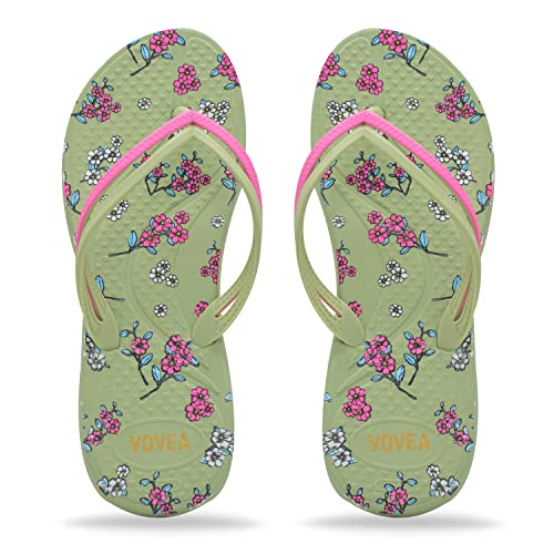 Image of VOVEA Flip Flops For Women Non-Slip Bathroom Shower Shoes Cushion foam Indoor and Outdoor Sandals