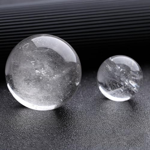 Boule de cristal de quartz blanc 100mm avec support pour feng shui