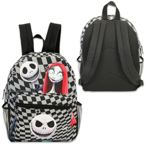 Nightmare Before Christmas Backpack for Kids - Bundle with 16" School Bag, Water Bottle, Stickers, and More | Jack Skellington Backpack Set3