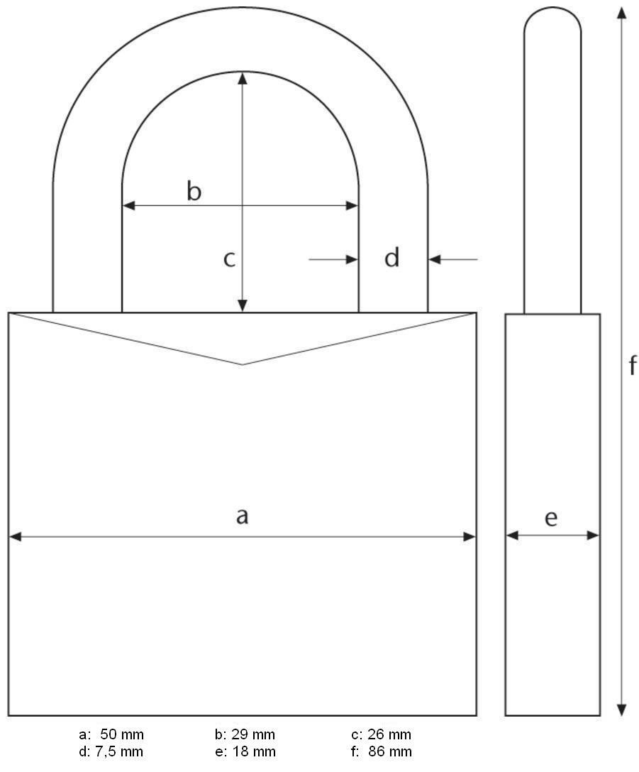 ABUS Lucchetto a Combinazione 160/50 - lucchetto con Finitura Cromata Lucida - Codice Numerico Personalizzabile - 02987 - Livello di Sicurezza ABUS 6 - Argento