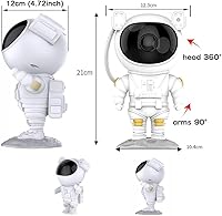 Vista 6 de Luz de proyector Space Buddy, proyector Pleshy Spacebuddy, Space Buddy Pleshyco, proyector de estrellas astronautas, luz de galaxia con control