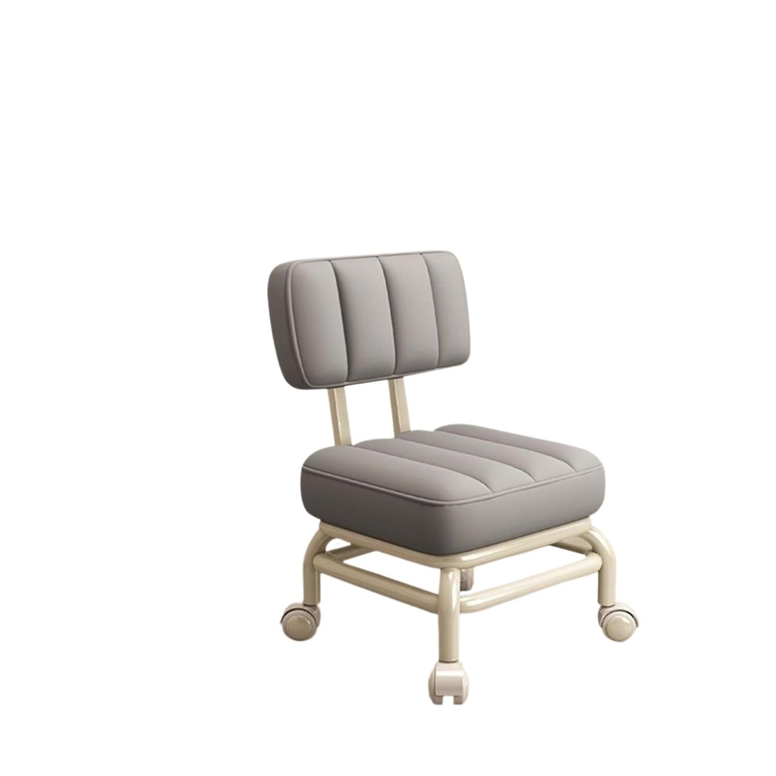 OZBMA Adjustable Pedicure Chair with Swivel Wheels, Foot Rest for Salon, Home, Barber (Light Gray)