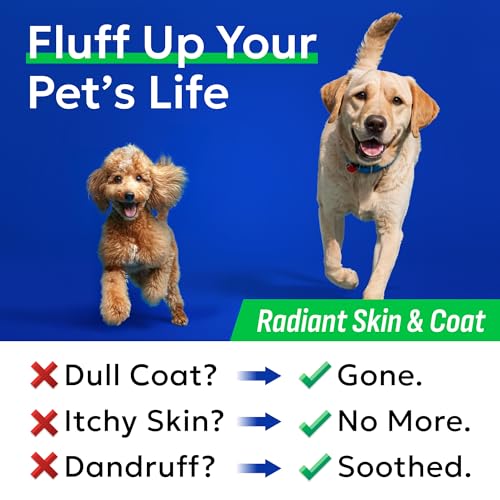 BARK&SPARK Omega 3 Fish Oil for Dogs & Cats - w/Wild Alaskan Salmon Oil for Dogs, Fish Oil Liquid Supplement for Pets, EPA+DHA Fatty Acids, Skin&Coat Support 32 Oz - Thumbnail 6