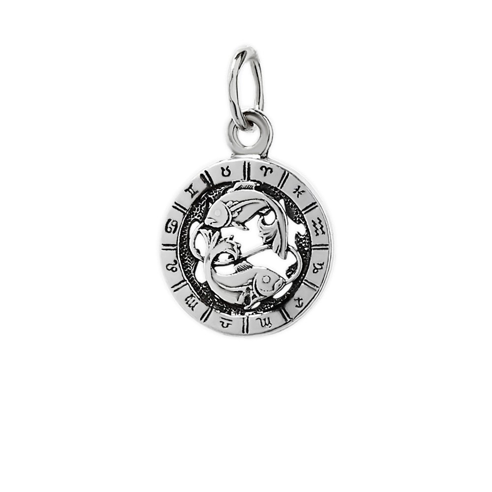 NKlaus Bilancia segno zodiacale 925 argento sterling 15mm ciondolo oroscopo zodiaco 9167