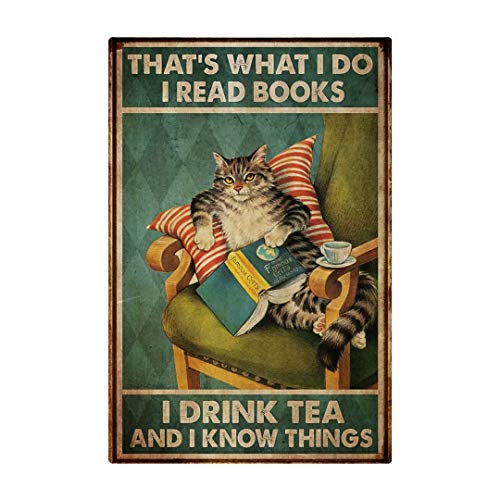 Yepzoer Cat Kitty Style Retro Metal Tin Sign