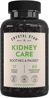 Crystal Star Kidney Care (60 Capsules) – Herbal Supplement for Kidney Cleanse, Detox & Support - Stone Root, Gravel Root & Hydrangea Root - Non-GMO