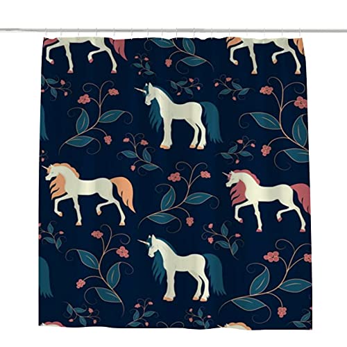 Rideau de douche licorne lavable pour éliminer les moisissures de douche