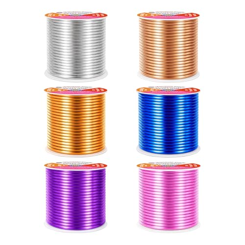 Image of Mandala Crafts 12 GA Gold Blue Purple Assorted Anodized Aluminum Craft Wire | 276 FT, Colored, Flexible, Bendable for Bonsai Armature Sculpting Wire Wrapping Jewelry Making, Weather & Tarnish Resistant