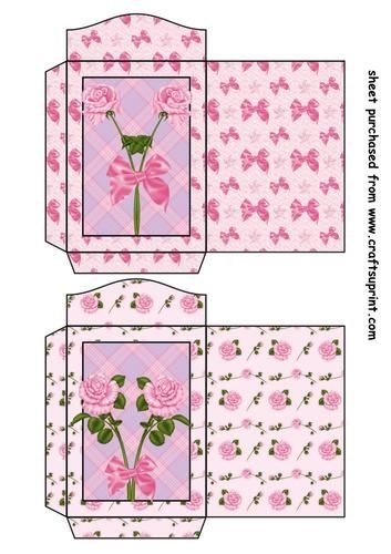2 Pink Rose Seed Packets 1 by Sharon Poore