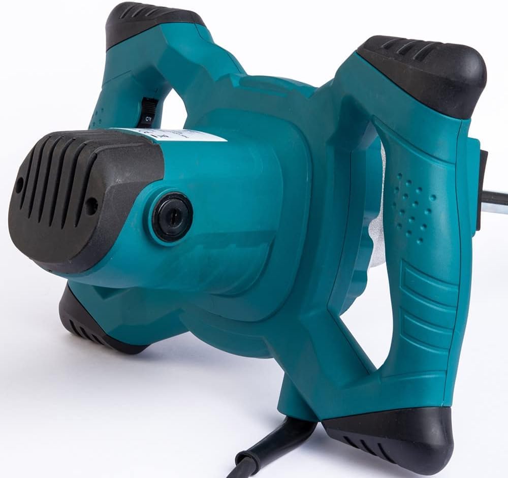 Miscelatore per Malta e Cemento 1600W con 6 Velocità e Attacco M14 + Livella Laser 4D a 16 Linee con Raggio Verde Autolivellante, Kit Professionale 2 in 1.