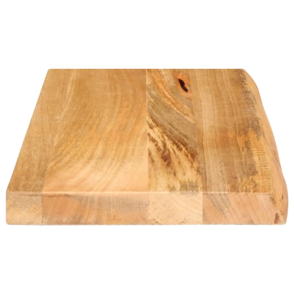 vidaXL Tablero de Mesa Borde Natural Madera Maciza Mango 50x40x3,8 cm, Superficie de Mesa, Tablero de Mesa de Madera, Tablero de reemplazo