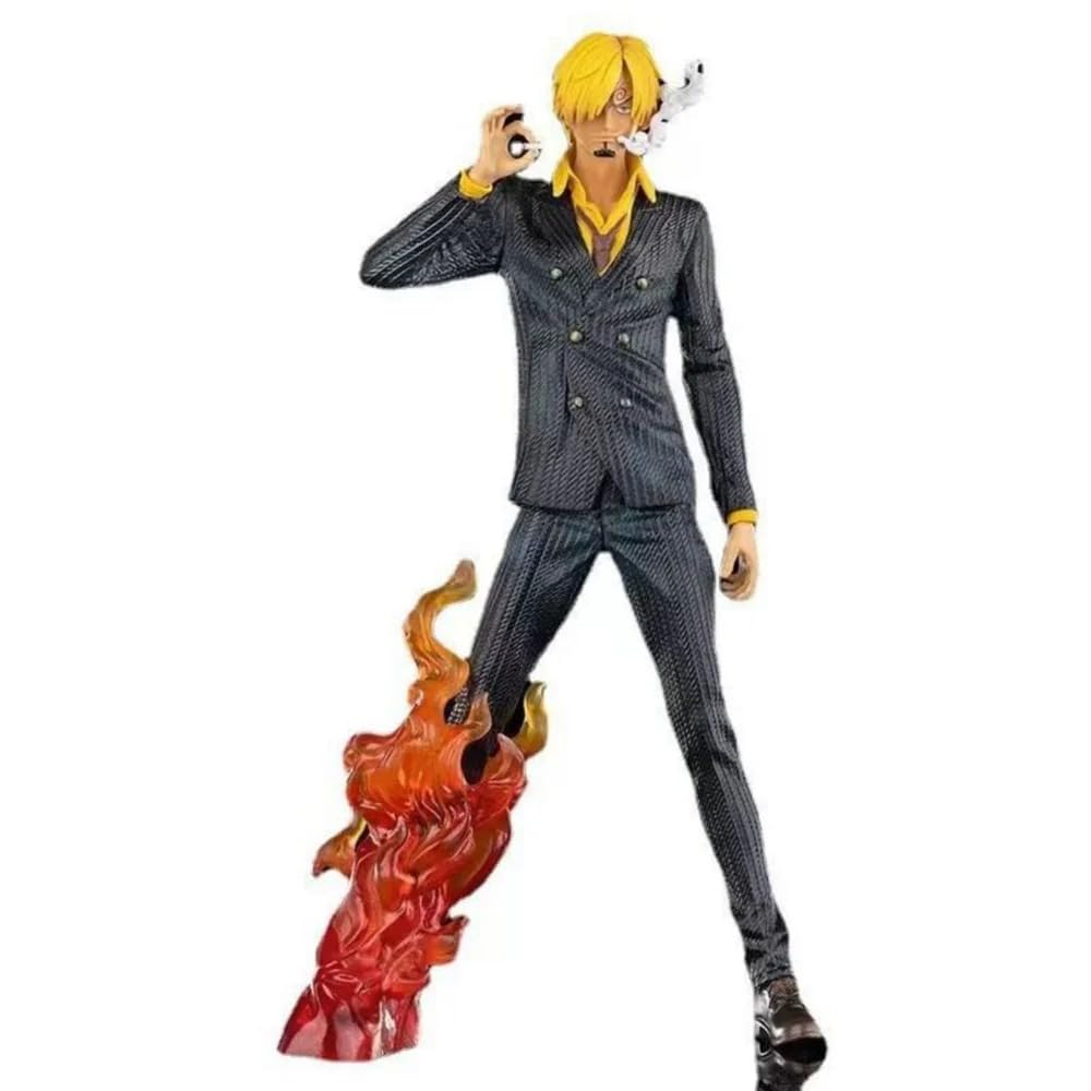 30cm Sanji Black Suit Action Figure – One Piece Anime Collectible Figurine with Flame Kick Pose | Premium PVC Model for Home Decor, Anime Lovers & Gifts-image-25
