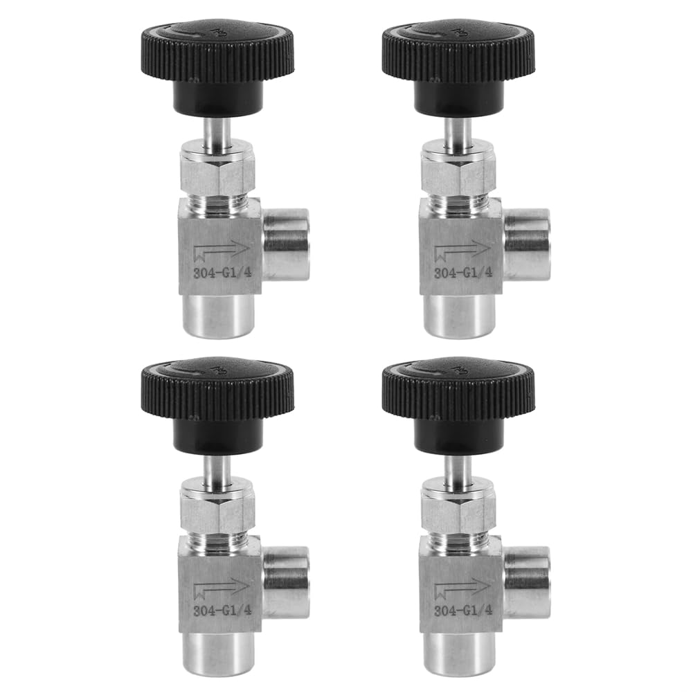 Válvula de aguja ajustable 1/4 de acero inoxidable para regular gasóleo