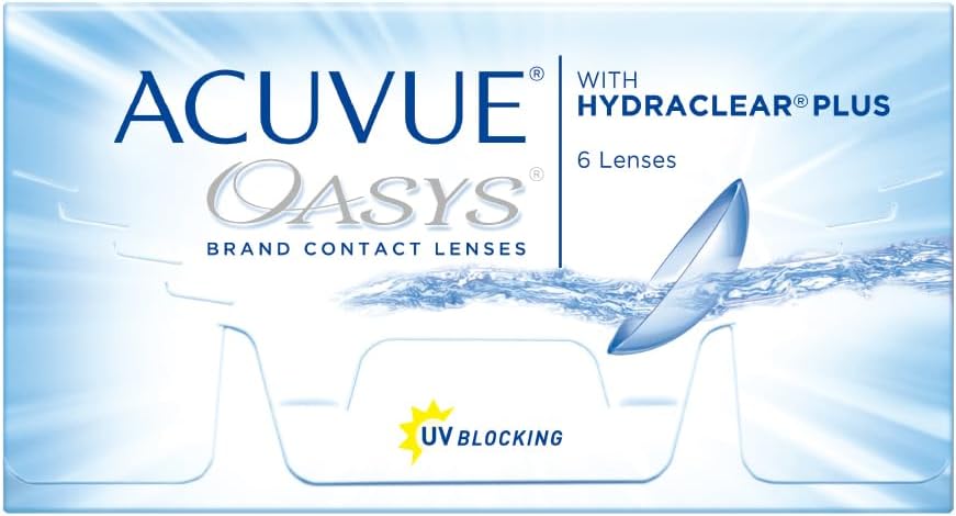 Acuvue Oasys 2-Week with Hydraclear Plus Contact Lens (-1.75 Diopters, 14mm) - Pack of 6