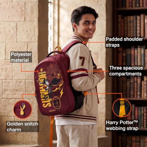 Image of Nasher Miles x Harry Potter Backpack | Polyester Laptop Backpack 35L | Ideal for School, College, Office & Travel | Men, Women, Boys, Girls