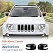 JeCar Black Mirror Cover Trim Compatible with 2016-2024 Jeep Renegade - ABS Exterior Accessories | Side Mirror Caps Decoration - Non-Replacement Parts