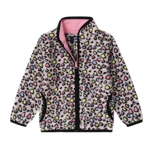 Image of LittleSpring Girls Boys Fleece Jacket Zip Up Lightweight Printing