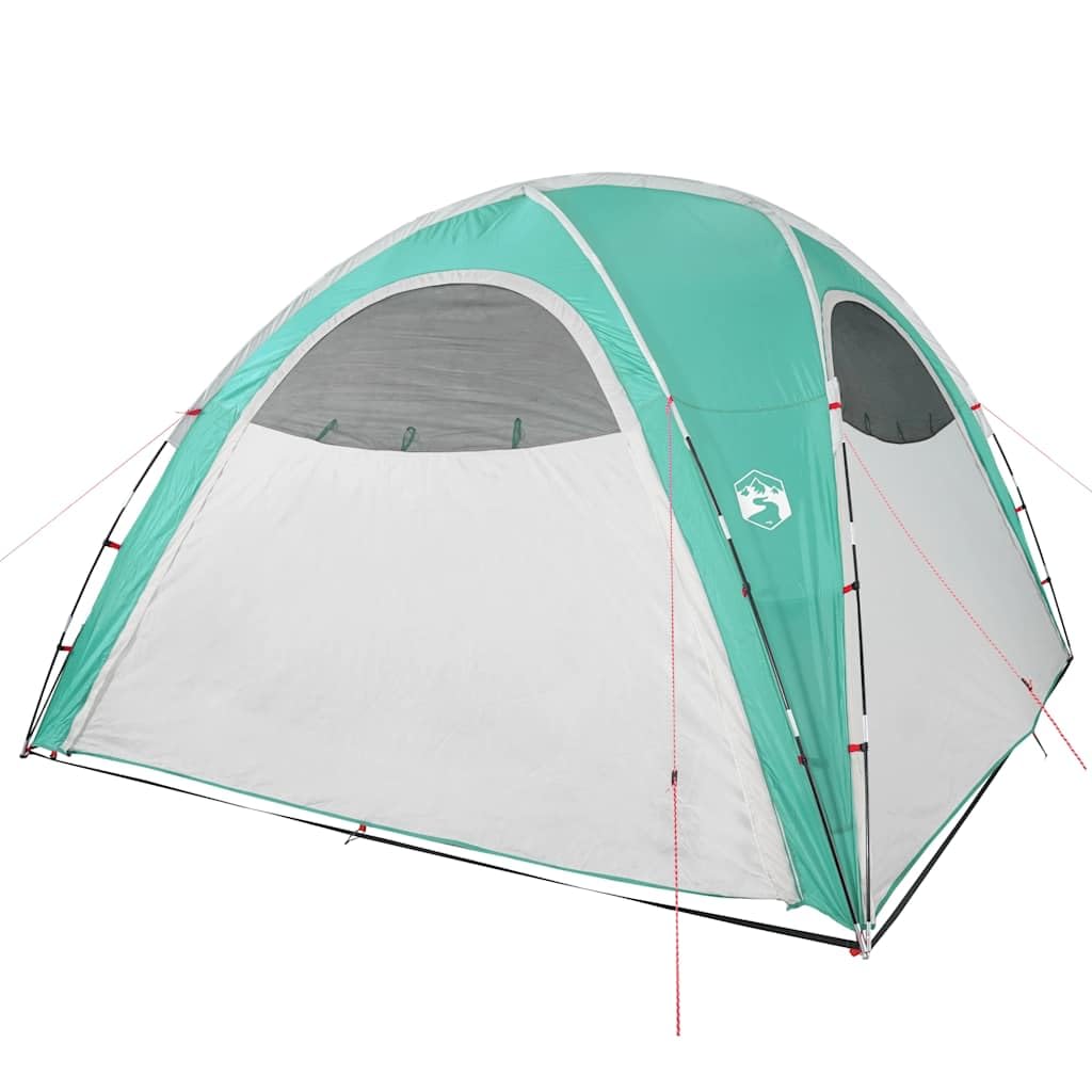 Carpa para fiestas de 360 x 360 x 219 cm en blanco, gran cenador para jardín con paredes de malla y 4 entradas con cremallera, carpa móvil para eventos con varillas de fibra de vidrio y bolsa