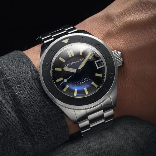 Image of Spinnaker Piccard Men's Automatic Dive Watch - Seiko NH35 Movement, Stainless Steel Case, Sapphire Crystal, 550m Water Resistant, Stainless Steel Bracelet, SP-5098