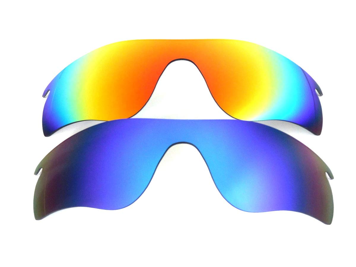 Galaxy Replacement Lenses For Oakley Radarlock Path Green/Red Polarized,2 Pairs