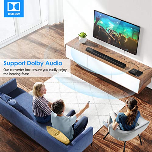 Digital Converter Box for Analog TV, HDTV Set Top Box for HD 1080P, ATSC Tuner with Recording PVR, Live TV Shows, USB Multimedia Playback, TV Tuner Function (2020 Update Version)