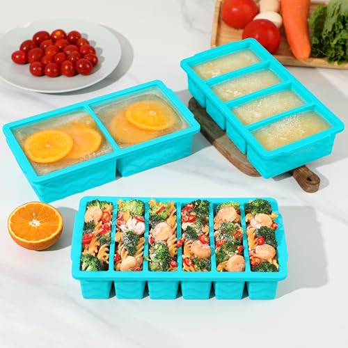 Pack de 5 moldes de silicona con tapa para congelar miniatura 7