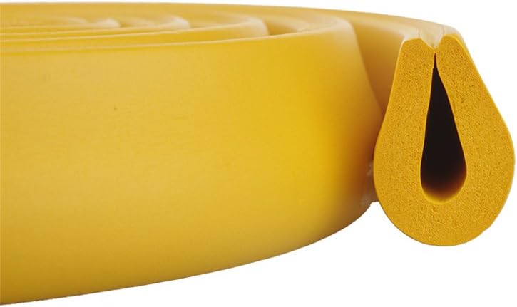 Elf Star U Shape Glass Table Edge Protectors Premium High Density Foam Baby Safety Bumper Guard 2 Meters (6.5 FT) Orange