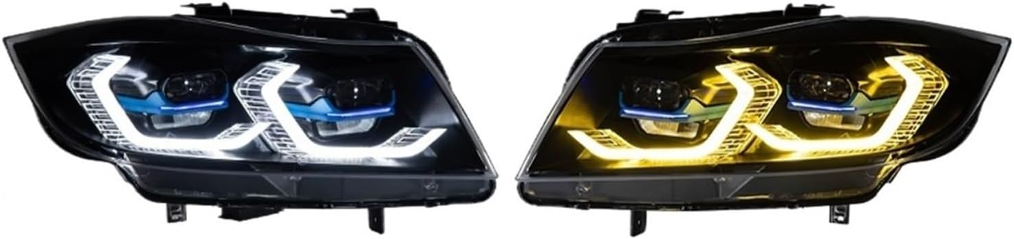 Car Lights Compatible For BMW E90 3 Series Headlight 2005-2012 318I 320I 325I Head Lamp Projector Lens Automotive(For halogen,Rhd)