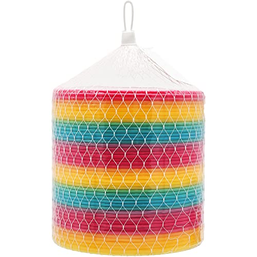 Image of The Dreidel Company Jumbo Rainbow Plastic Coil Spring 12-Pack, Party Favor for Kids, Individually Wrapped, 7 inch Inch (175mm) Spring