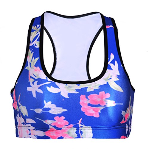 Image of Sister Amy Women's Aerobics Gym Dance Yoga Vest Printed Sports Bra Top Vest
